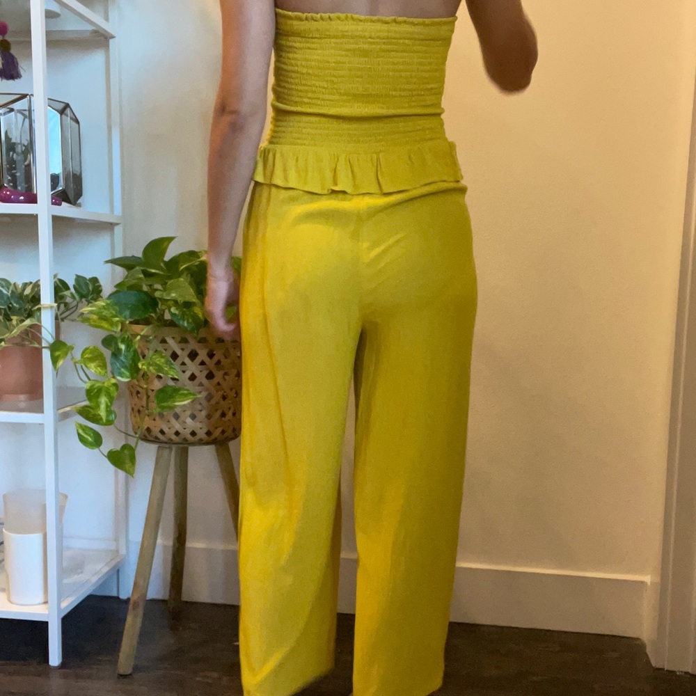 LOFT Beach Smocked Strapless Jumpsuit - Picture 3 of 8